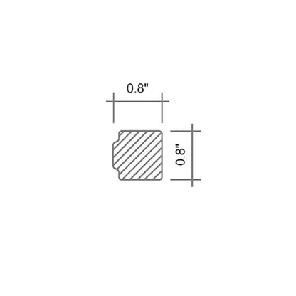 Light Gray 0.8x12 Polished Equator Pencil Marble Tile Trim (10 pack, 0.667 sq ft/case)