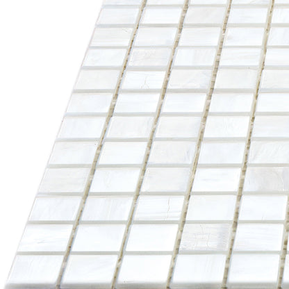 White Dove 12x12 Glossy Uniform Square Glass Mosaic Tile (20 pack, 18.69 sq ft/case) - Sample