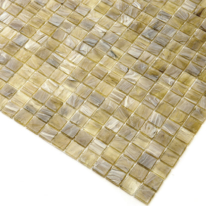 Golden Brown 12x12 Glossy Uniform Square Glass Mosaic Tile (20 pack, 18.69 sq ft/case)