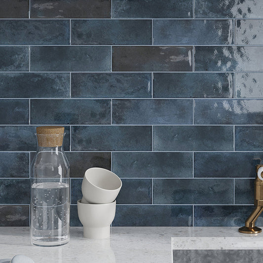 Spruce Blue 2.5x8 Glossy Ceramic Subway Tile (38 pack, 5.38 sq ft/case)
