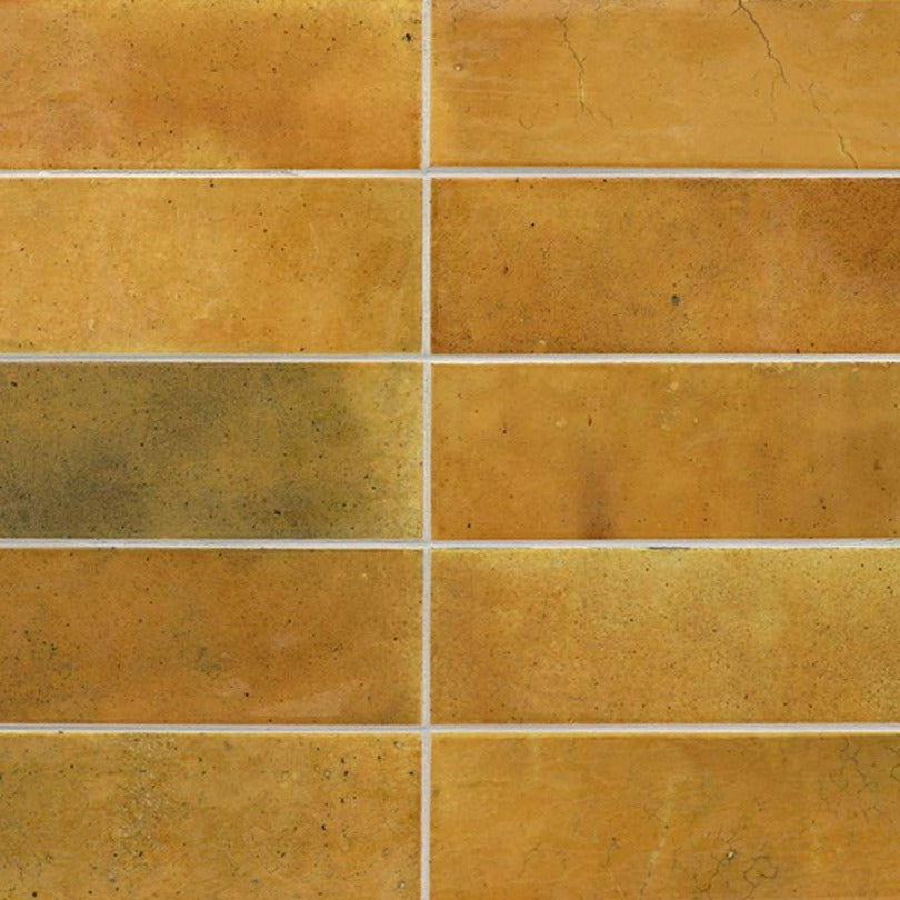 Honey Orange 2.5x8 Glossy Ceramic Subway Tile (38 pack, 5.38 sq ft/case)