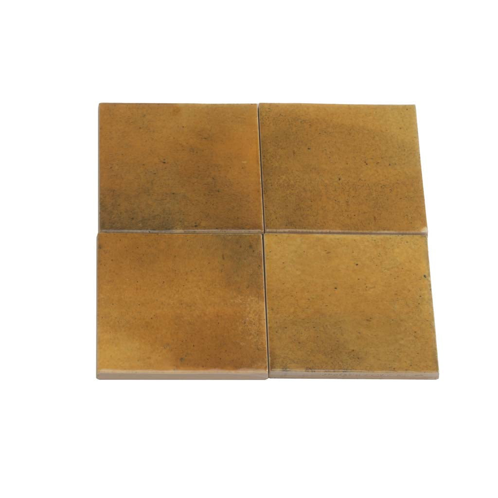 Honey Orange 4x4 Glossy Square Ceramic Tile (50 pack, 5.39 sq ft/case) - Sample