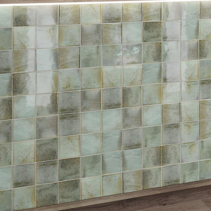 Sage Green 4x4 Glossy Ceramic Subway Tile (60 pack, 6.46 sq ft/case)