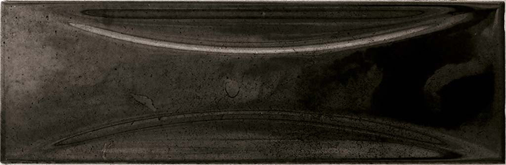 Black 2.5x8 Glossy Ceramic Subway Deco Tile (38 pack, 5.38 sq ft/case)