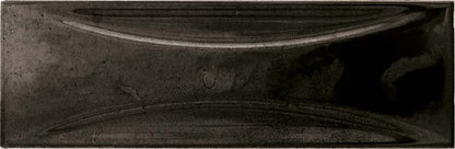 Black 2.5x8 Glossy Ceramic Subway Deco Tile (38 pack, 5.38 sq ft/case) - Sample