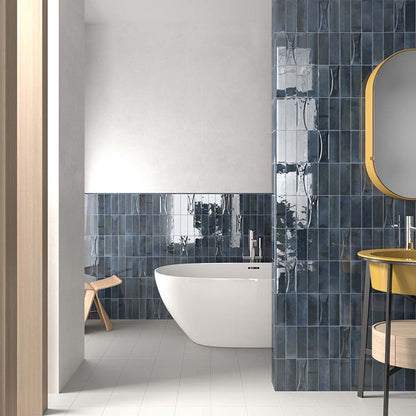 Spruce Blue 2.5x8 Glossy Ceramic Subway Deco Tile (38 pack, 5.38 sq ft/case) - Sample