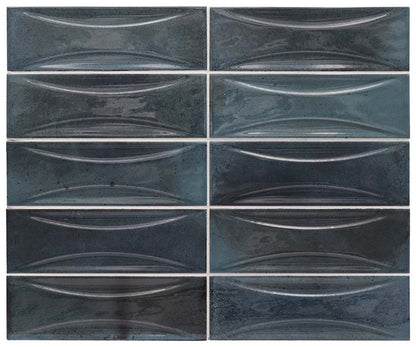 Spruce Blue 2.5x8 Glossy Ceramic Subway Deco Tile (38 pack, 5.38 sq ft/case) - Sample
