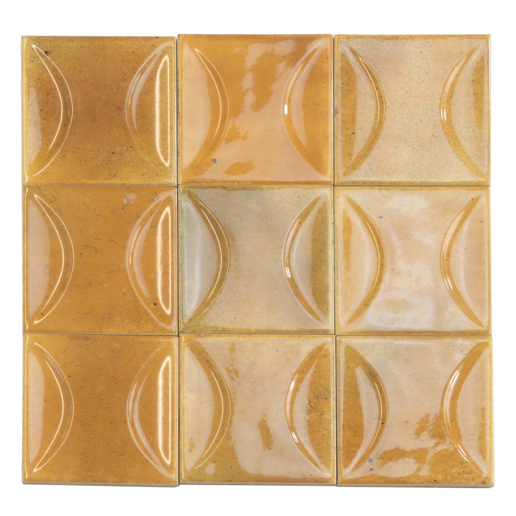 Honey Orange 4x4 Glossy Ceramic Square Deco Tile (50 pack, 5.39 sq ft/case)