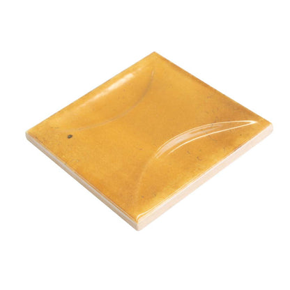 Honey Orange 4x4 Glossy Ceramic Square Deco Tile (50 pack, 5.39 sq ft/case)