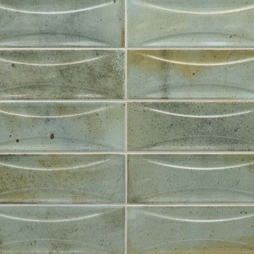 Sage Green 2.5x8 Glossy Ceramic Subway Deco Tile (38 pack, 5.38 sq ft/case)