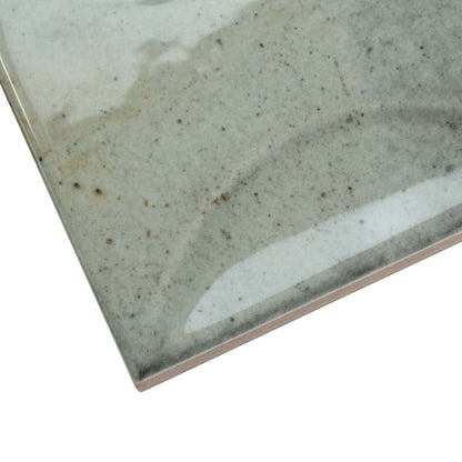 Sage Green 4x4 Glossy Ceramic Square Deco Tile (60 pack, 6.48 sq ft/case) - Sample