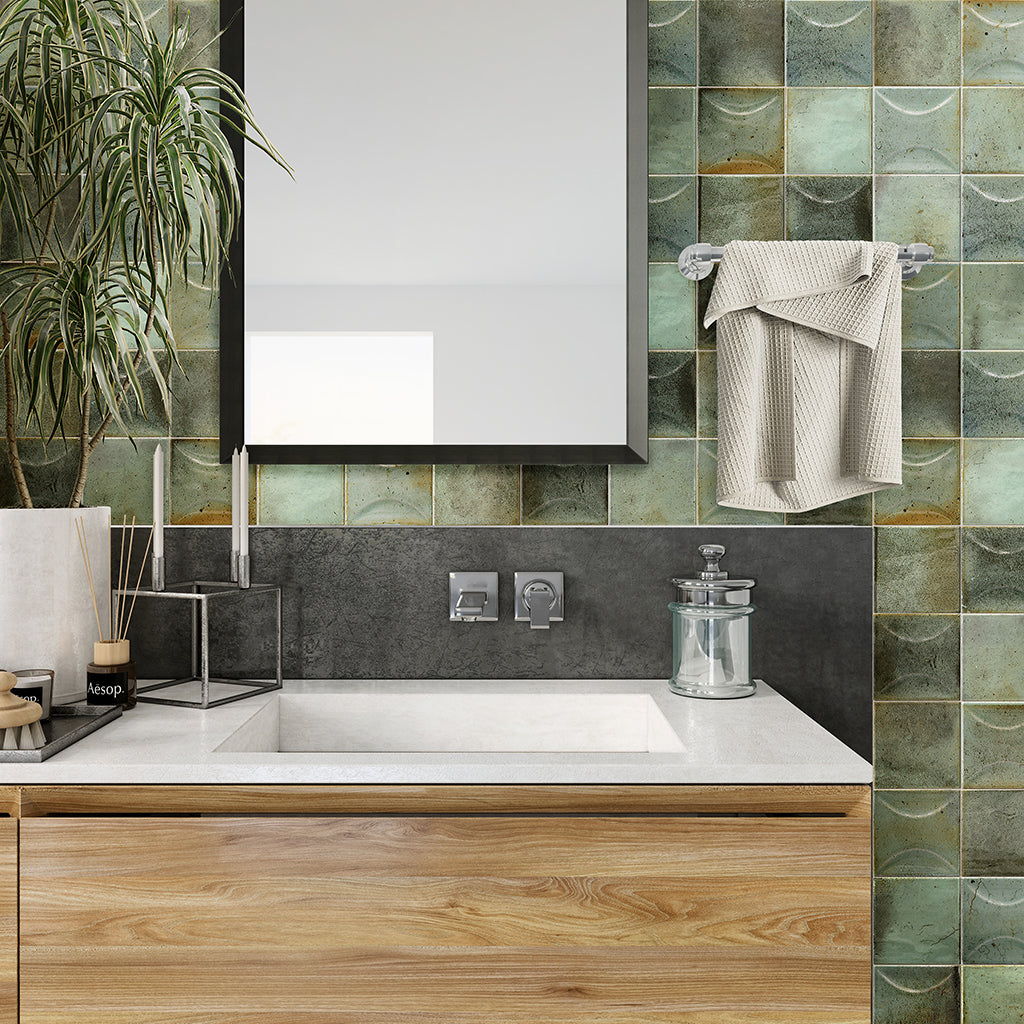 Sage Green 4x4 Glossy Ceramic Subway Tile (60 pack, 6.46 sq ft/case)