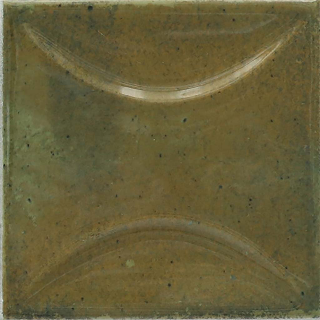 Olive Green 4x4 Glossy Ceramic Square Deco Tile (50 pack, 5.39 sq ft/case)