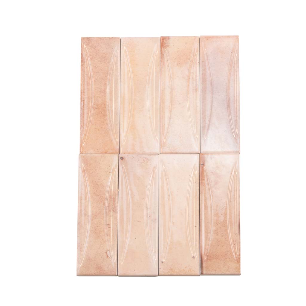 Pink 2.5x8 Glossy Ceramic Subway Deco Tile (38 pack, 5.38 sq ft/case)
