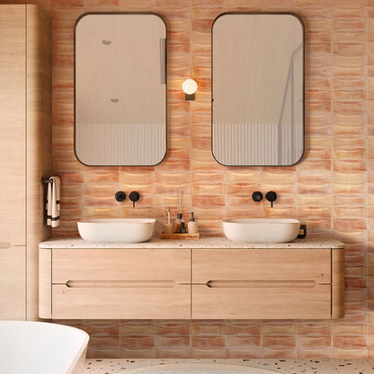 Pink 2.5x8 Glossy Ceramic Subway Deco Tile (38 pack, 5.38 sq ft/case)
