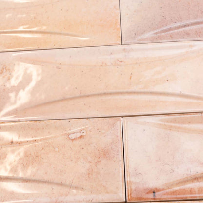 Pink 2.5x8 Glossy Ceramic Subway Deco Tile (38 pack, 5.38 sq ft/case)