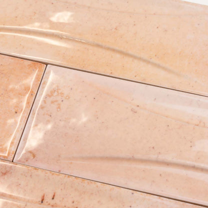 Pink 2.5x8 Glossy Ceramic Subway Deco Tile (38 pack, 5.38 sq ft/case)