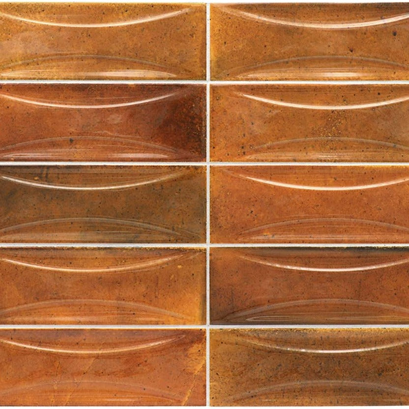 Red 2.5x8 Glossy Ceramic Subway Deco Tile (38 pack, 5.38 sq ft/case) - Sample