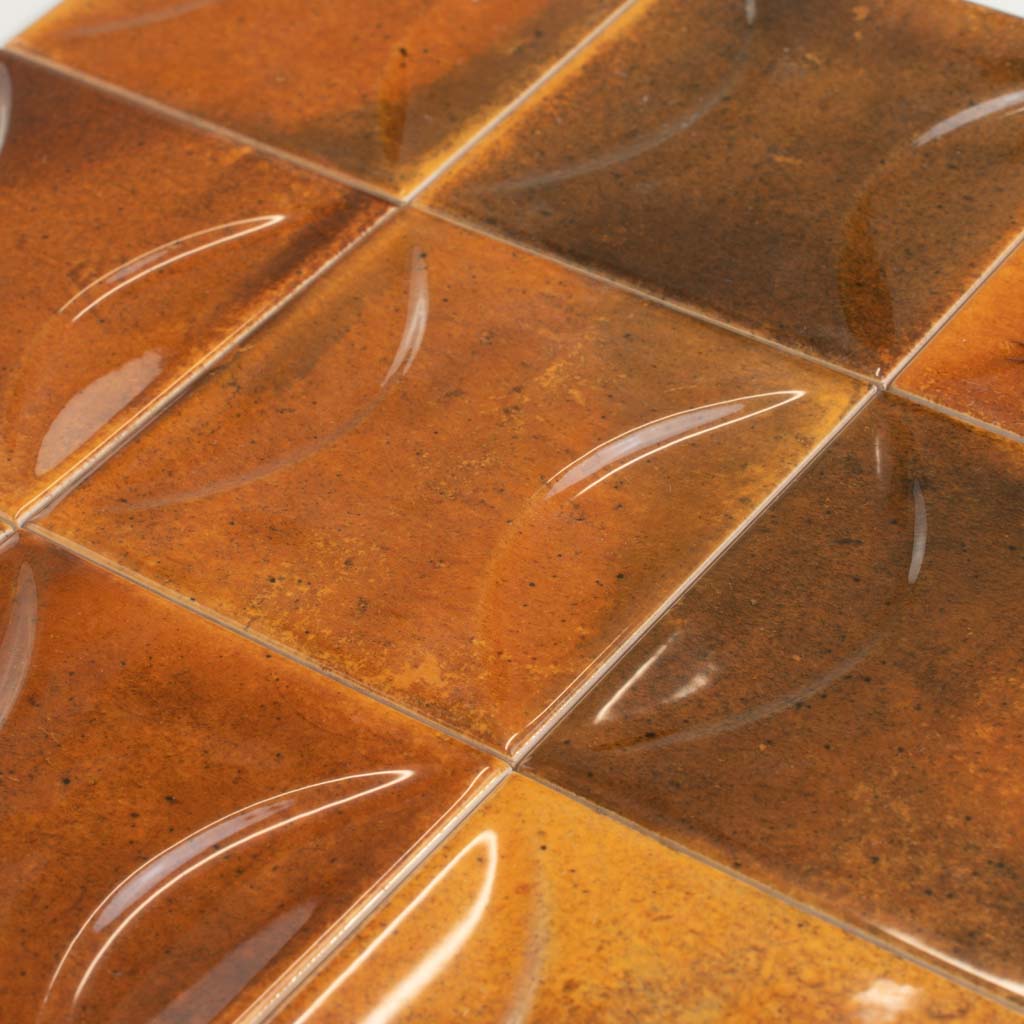 Red 4x4 Glossy Ceramic Square Deco Tile (60 pack, 6.48 sq ft/case)