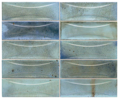 Blue 2.5x8 Glossy Ceramic Subway Deco Tile (38 pack, 5.38 sq ft/case)