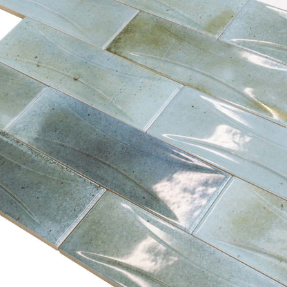 Blue 2.5x8 Glossy Ceramic Subway Deco Tile (38 pack, 5.38 sq ft/case)