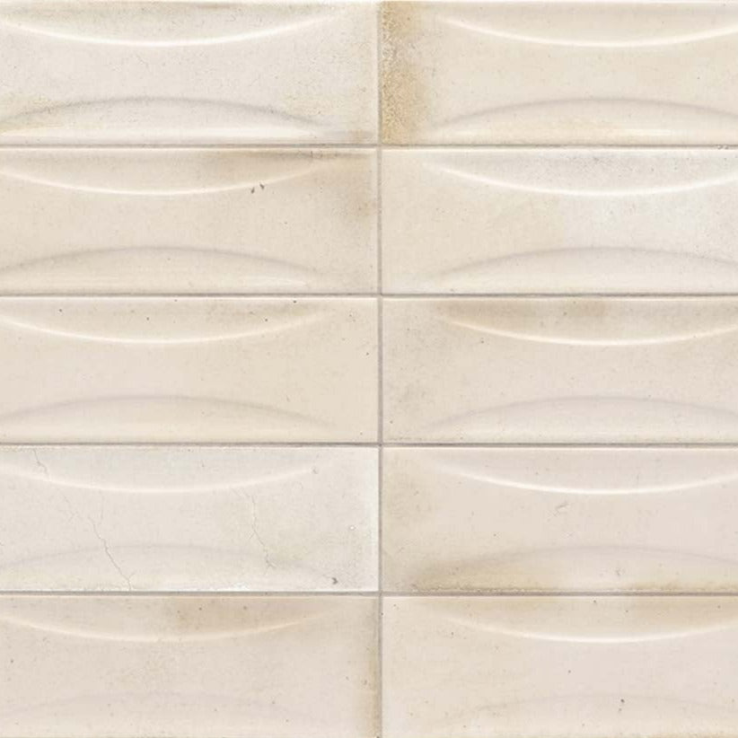 White 2.5x8 Glossy Ceramic Subway Deco Tile (38 pack, 5.38 sq ft/case)