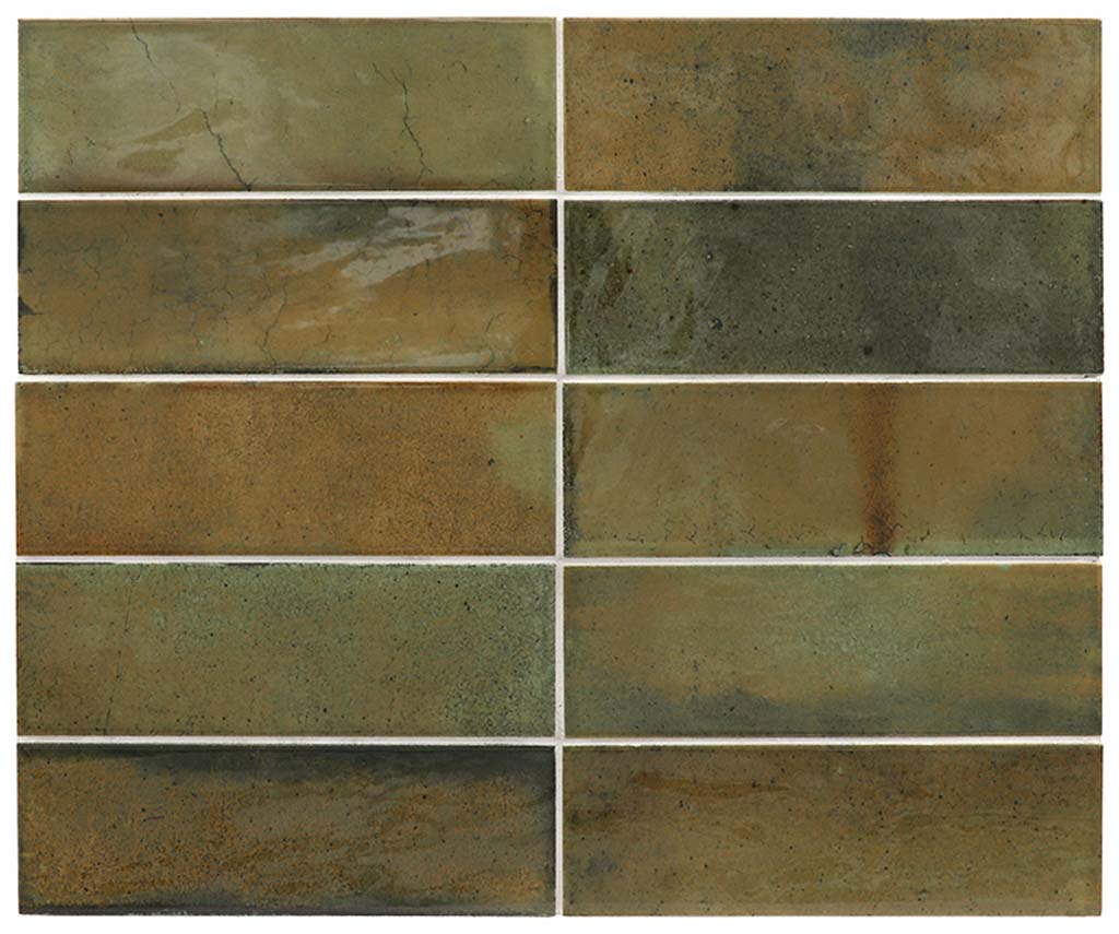 Olive Green 2.5x8 Glossy Ceramic Subway Tile (38 pack, 5.38 sq ft/case)