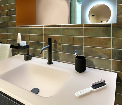 Olive Green 2.5x8 Glossy Ceramic Subway Tile (38 pack, 5.38 sq ft/case)