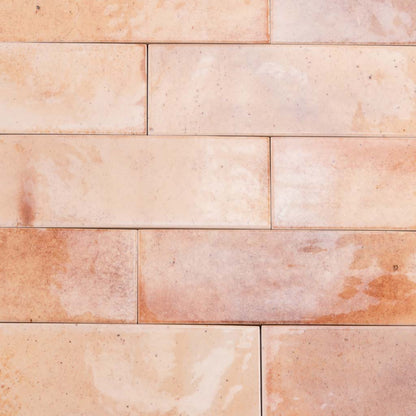 Pink 2.5x8 Glossy Ceramic Subway Tile (38 pack, 5.38 sq ft/case) - Sample