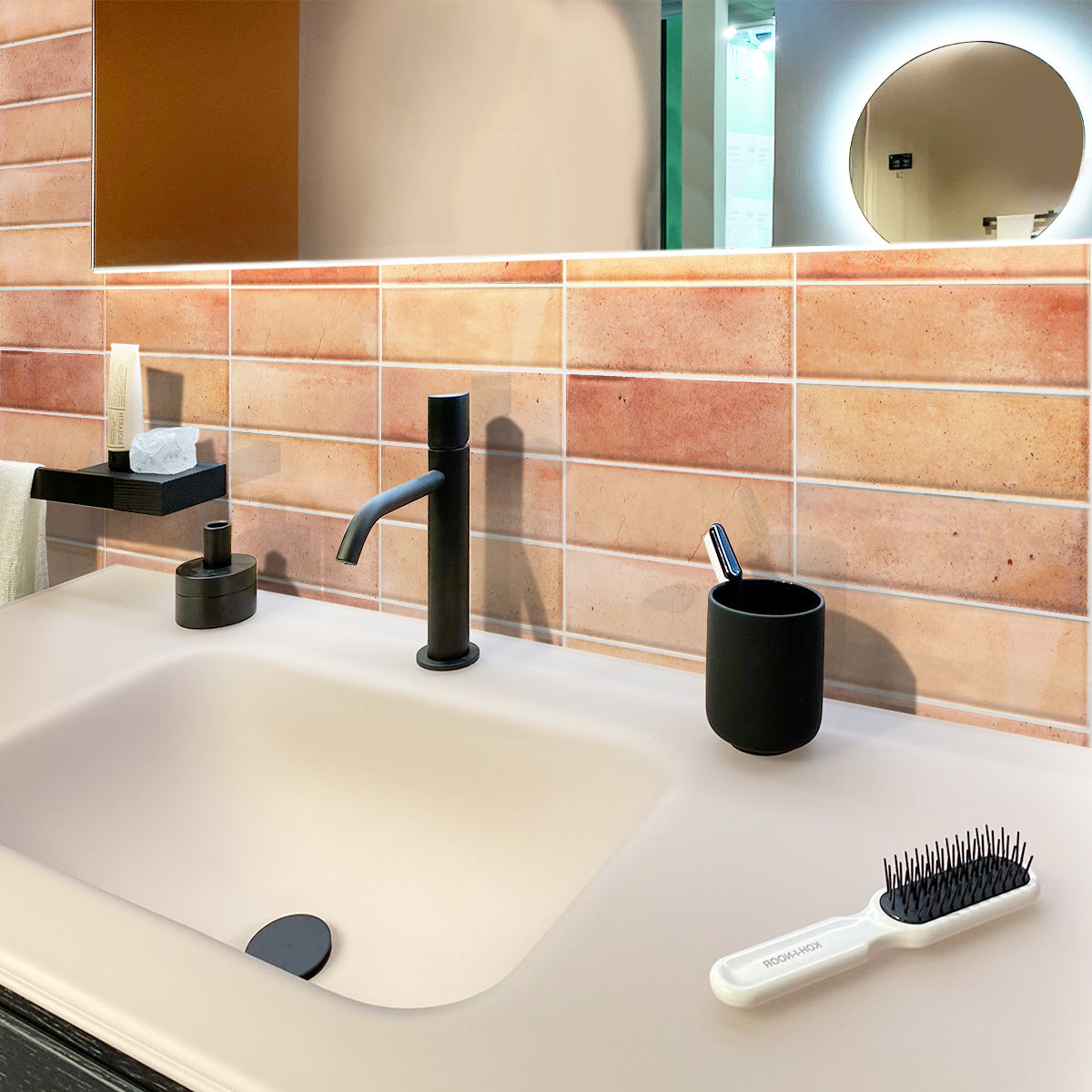 Pink 2.5x8 Glossy Ceramic Subway Tile (38 pack, 5.38 sq ft/case)