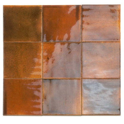 Red 4x4 Glossy Square Ceramic Tile (60 pack, 6.46 sq ft/case)