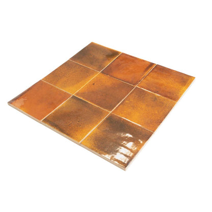 Red 4x4 Glossy Square Ceramic Tile (60 pack, 6.46 sq ft/case)