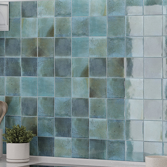 Blue 4x4 Glossy Square Ceramic Tile (60 pack, 6.46 sq ft/case)