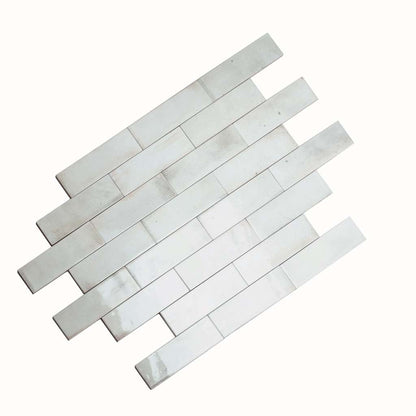 White 2.5x8 Glossy Ceramic Subway Tile (38 pack, 5.38 sq ft/case) - Sample