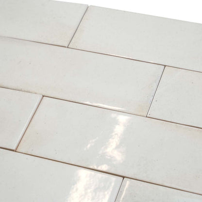 White 2.5x8 Glossy Ceramic Subway Tile (38 pack, 5.38 sq ft/case)