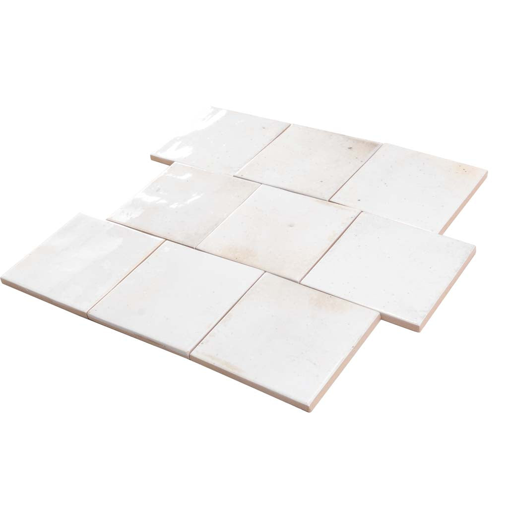 White 4x4 Glossy Square Ceramic Tile (60 pack, 6.46 sq ft/case)