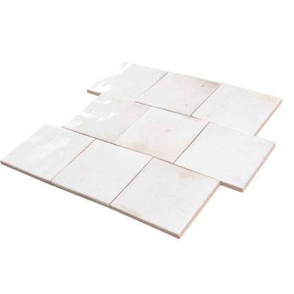 White 4x4 Glossy Square Ceramic Tile (60 pack, 6.46 sq ft/case)