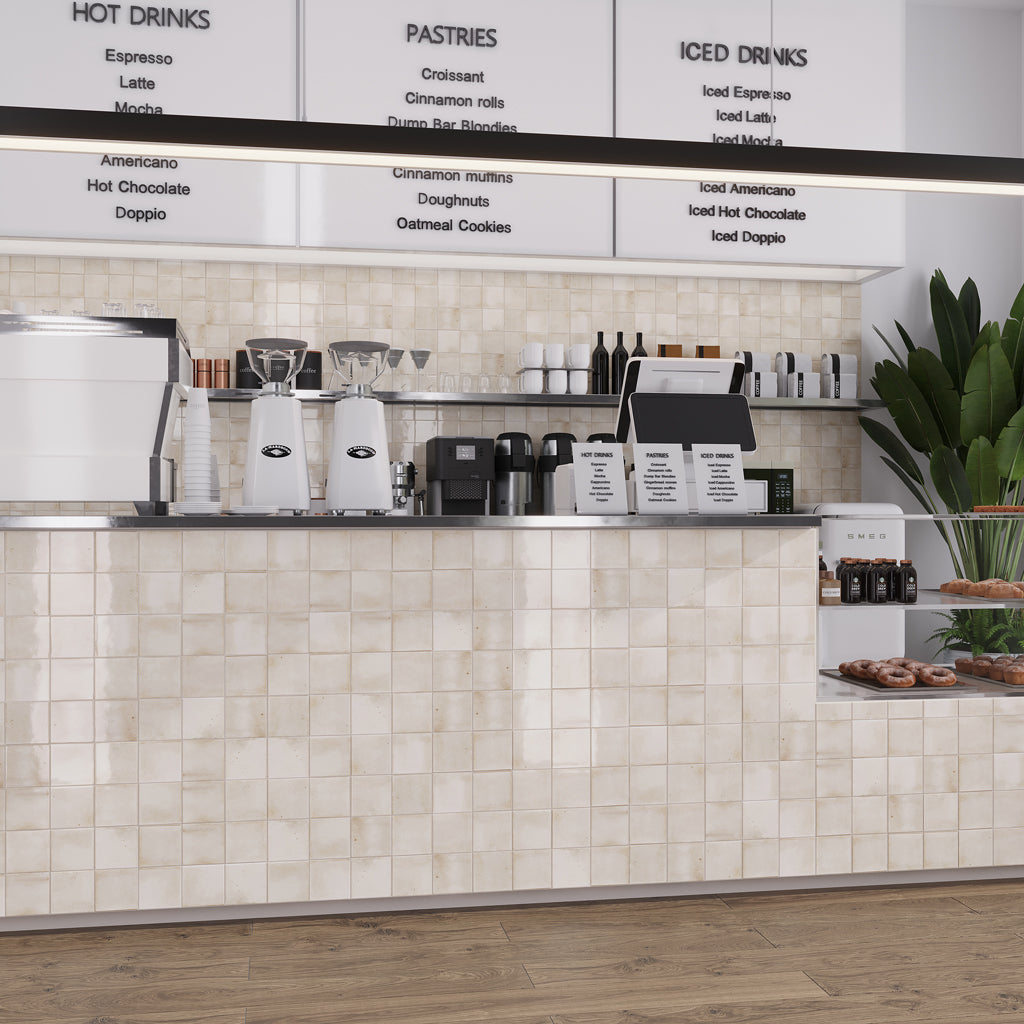White 4x4 Glossy Square Ceramic Tile (60 pack, 6.46 sq ft/case)