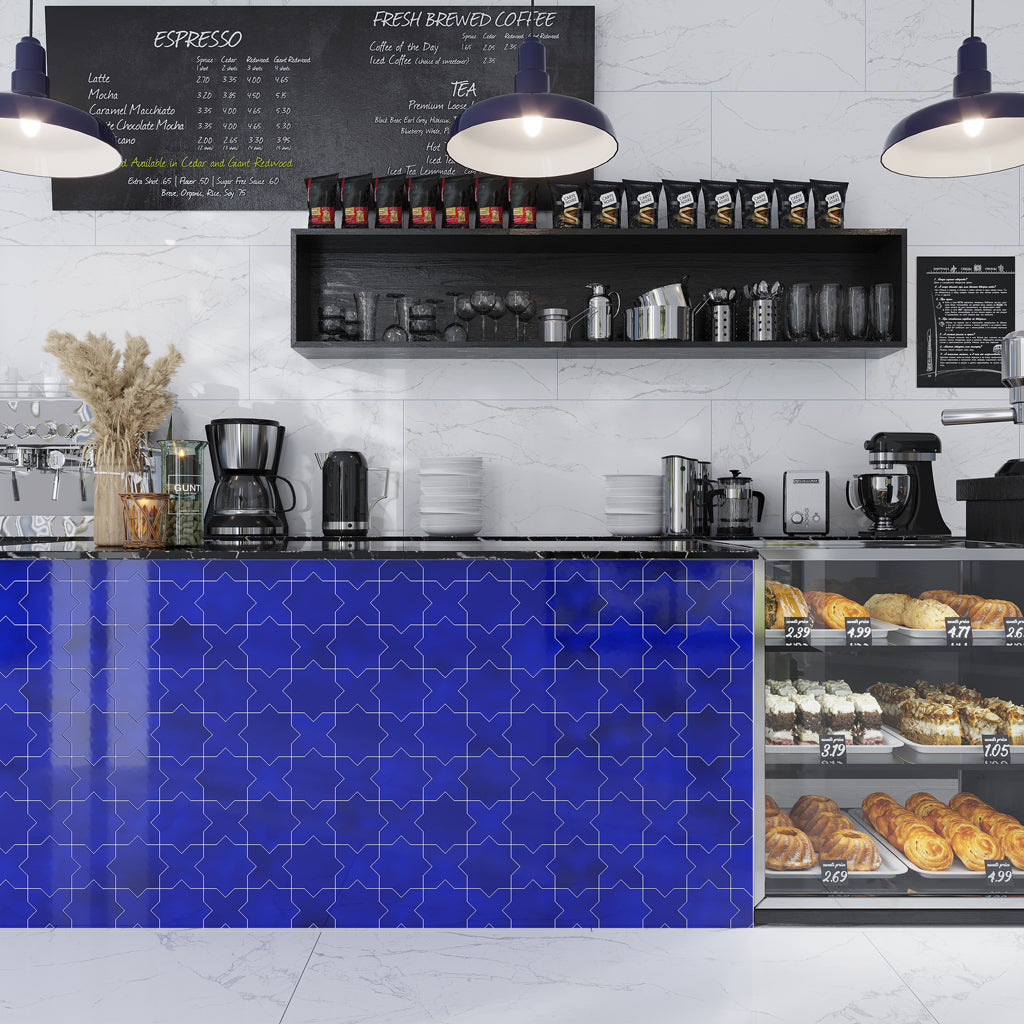 Cobalt Blue 5x5 Glossy Cross Ceramic Tile (27 pack, 5.37 sq ft/case)