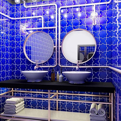 Cobalt Blue 5x5 Glossy Star Ceramic Tile (27 pack, 5.37 sq ft/case)