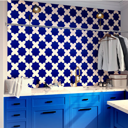 Cobalt Blue 5x5 Glossy Star Ceramic Tile (27 pack, 5.37 sq ft/case)