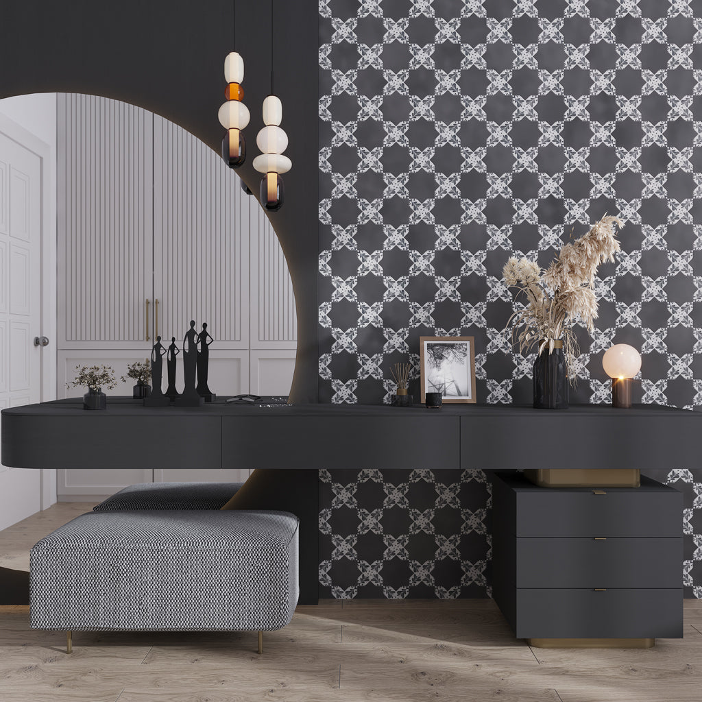 Gray 5x5 Matte Star Ceramic Tile (27 pack, 5.37 sq ft/case) - Sample