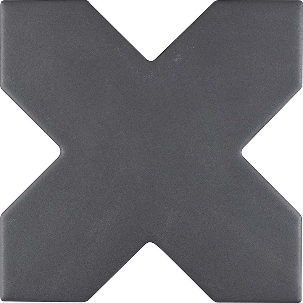 Black 5x5 Matte Cross Ceramic Tile (27 pack, 5.37 sq ft/case)