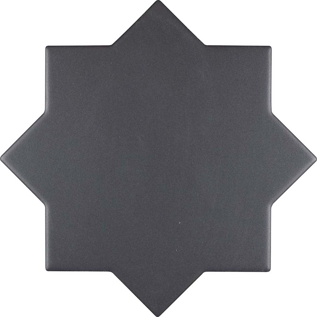 Black 5x5 Matte Star Ceramic Tile (27 pack, 5.37 sq ft/case)