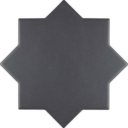 Black 5x5 Matte Star Ceramic Tile (27 pack, 5.37 sq ft/case)