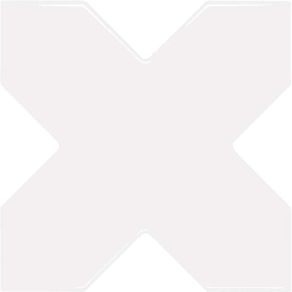 Pearl White 5x5 Glossy Cross Ceramic Tile (27 pack, 5.37 sq ft/case)