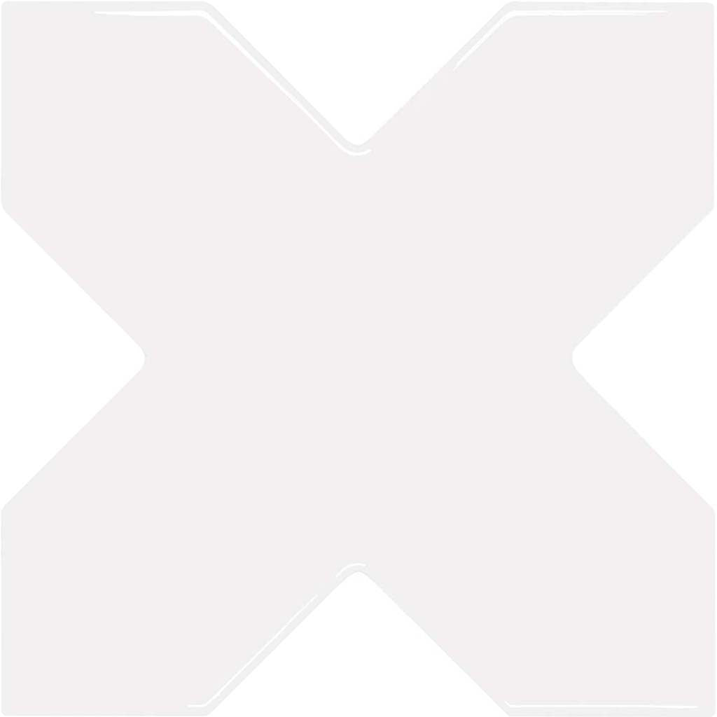Pearl White 5x5 Glossy Cross Ceramic Tile (27 pack, 5.37 sq ft/case) - Sample
