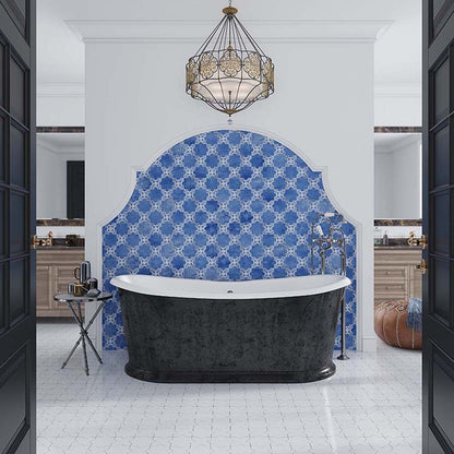 Cornflower Blue 5x5 Matte Ceramic Cross Deco Tile (27 pack, 5.37 sq ft/case)