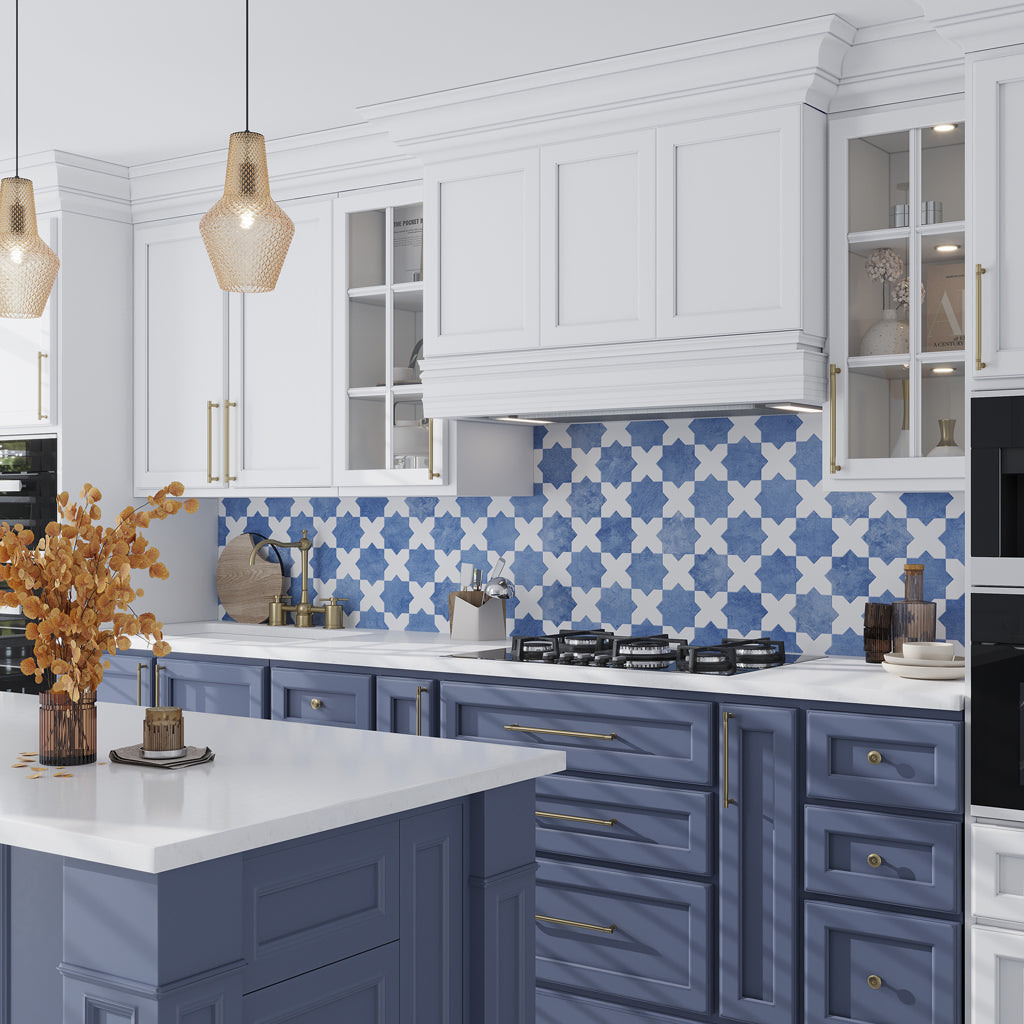 Cornflower Blue 5x5 Matte Star Ceramic Tile (27 pack, 5.37 sq ft/case)