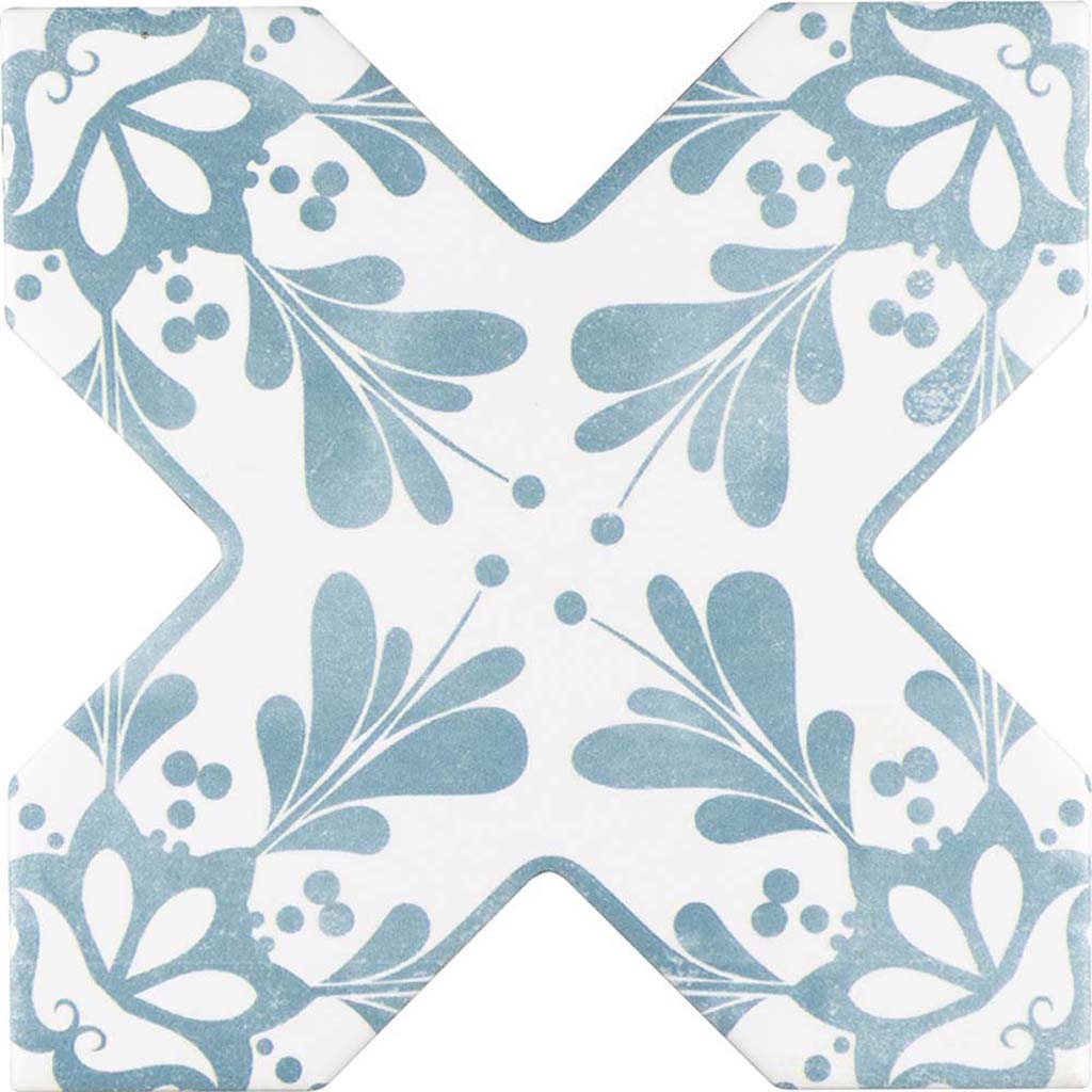 Pistachio Green 5x5 Matte Ceramic Cross Deco Tile (27 pack, 5.37 sq ft/case) - Sample